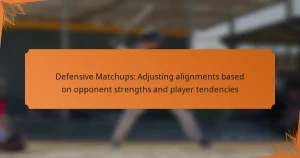 Defensive Matchups: Adjusting alignments based on opponent strengths and player tendencies
